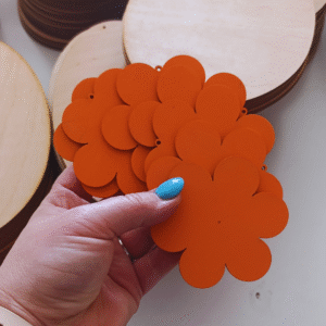 Oranžové kytičky - 7 kusů