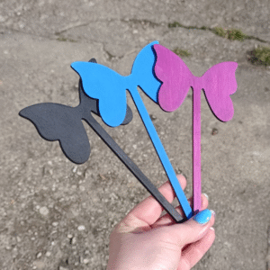 Zápich motýl - tři barvy